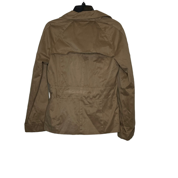 Ambition Womens Swing Jacket Size Medium Tan‎ Button & Tie Front Lined - Picture 7 of 7